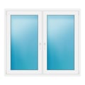 Zweiflügeliges Fenster 153x135,5 cm Weiß