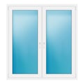 Zweiflügeliges Fenster 154x164 cm Weiß