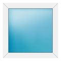 Festverglasung 82x82 cm Weiß