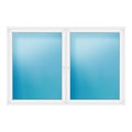 Zweiflügeliges Fenster 256x170 cm Weiß