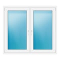 Zweiflügeliges Fenster 145x130 cm Weiß