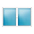 Zweiflügeliges Fenster 220x150 cm Weiß