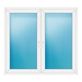 Zweiflügeliges Fenster 164x150 cm Weiß