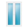 Zweiflügeliges Fenster 112,5x180 cm Weiß