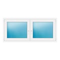 Zweiflügeliges Fenster 170x76 cm Weiß