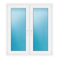 Zweiflügeliges Fenster 116x130 cm Weiß