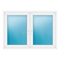 Zweiflügeliges Fenster 158x112 cm Weiß