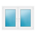 Zweiflügeliges Fenster 118x88 cm Weiß