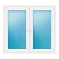Zweiflügeliges Fenster 136x125 cm Weiß