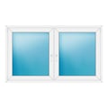 Zweiflügeliges Fenster 180x106 cm Weiß