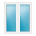 Zweiflügeliges Fenster 133,5x152 cm Weiß