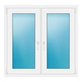 Zweiflügeliges Fenster 113x110 cm Weiß