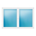 Zweiflügeliges Fenster 236x156 cm Weiß