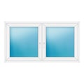 Zweiflügeliges Fenster 173,5x94,5 cm Weiß