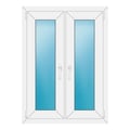 Zweiflügeliges Fenster 82x112 cm Weiß