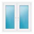Zweiflügeliges Fenster 105x107 cm Weiß