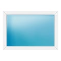 Festverglasung 122x86 cm Weiß