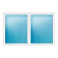 Zweiflügeliges Fenster 280x180 cm Weiß