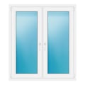 Zweiflügeliges Fenster 120x136 cm Weiß