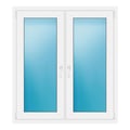 Zweiflügeliges Fenster 117x130 cm Weiß