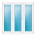 Dreiflügeliges Fenster 166x162 cm Weiß