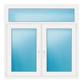 Zweiflügeliges Fenster 130x130 cm Weiß