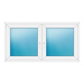 Zweiflügeliges Fenster 162x86 cm Weiß