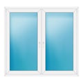 Zweiflügeliges Fenster 170x158 cm Weiß