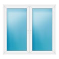 Zweiflügeliges Fenster 176x166 cm Weiß