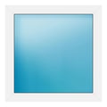 Festverglasung 88x88 cm Weiß