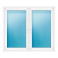 Zweiflügeliges Fenster 164x142 cm Weiß