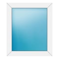 Festverglasung 72x84 cm Weiß