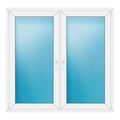 Zweiflügeliges Fenster 150x146 cm Weiß