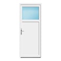 Nebeneingangstür 82x201 cm Weiß 1/3 Glas