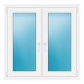 Zweiflügeliges Fenster 111x111 cm Weiß