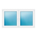 Zweiflügeliges Fenster 175x100 cm Weiß