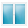 Zweiflügeliges Fenster 188x176 cm Weiß