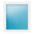 Festverglasung 77x87 cm Weiß