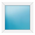 Festverglasung 78x76 cm Weiß