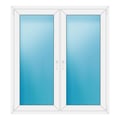 Zweiflügeliges Fenster 142x156 cm Weiß