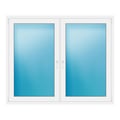 Zweiflügeliges Fenster 174x143 cm Weiß