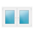 Zweiflügeliges Fenster 108x73 cm Weiß