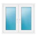 Zweiflügeliges Fenster 109x100,5 cm Weiß