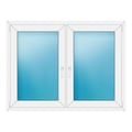 Zweiflügeliges Fenster 142x108 cm Weiß