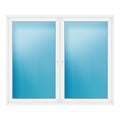 Zweiflügeliges Fenster 214x178 cm Weiß