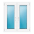 Zweiflügeliges Fenster 94x107 cm Weiß
