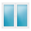 Zweiflügeliges Fenster 155,3x146,3 cm Weiß