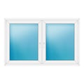 Zweiflügeliges Fenster 178x112 cm Weiß