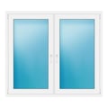 Zweiflügeliges Fenster 154x136 cm Weiß