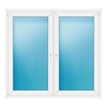 Zweiflügeliges Fenster 160x148 cm Weiß
